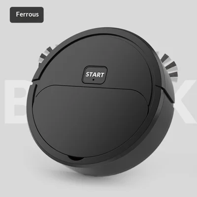 Mini Robot Vacuum 3-in-1 Sweep Mop Suction Cleaner 400mAh 40min Runtime for Home Floors - K16a Black Rechargeable Model | 16*5.4Cm