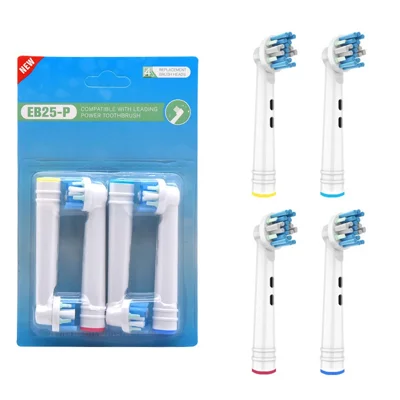 4 stuks / set borstelkoppen voor Braun Oral-B, vervangende elektrische tandborstelkoppen - EB25-P tussenpooleen
