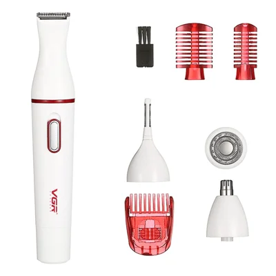 Aparador de Sobrancelhas Elétrico VGR V-725, Aparador Facial de Mão para Remoção de Cabelos Indolor para Mulheres (Não inclui Bateria)