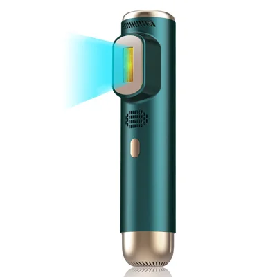 ULK-003 5 Levels Portable Touch Screen Epilator Ice Cool IPL Painless Hair Removal Device (ST) - Green / US Plug