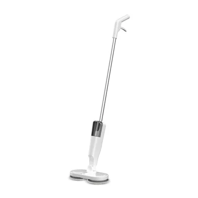 Handheld Cordless Electric Mop Powerful 1000RPM Spray Water Household Floor Cleaner - White