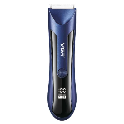 VGR V-951 Professional Hair Electric Clipper Rechargeable Hair Trimmer with LCD Digital Display Haircut Tool - Blue