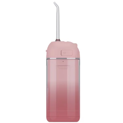 XY07 Tragbarer Munddusche Zahnreiniger Reinigungsgerät mit 160ml Wassertank und 4 Düsen - Pink