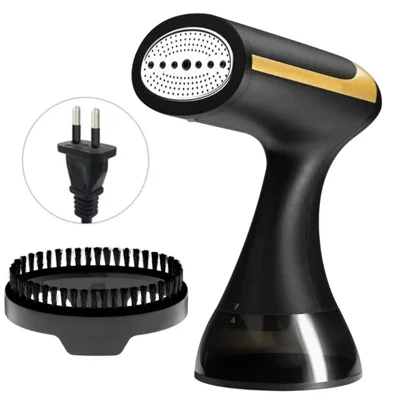 GS02 1500W Handheld Garment Steamer Portable Ironing Machine for Home Travel, EU Plug - Black
