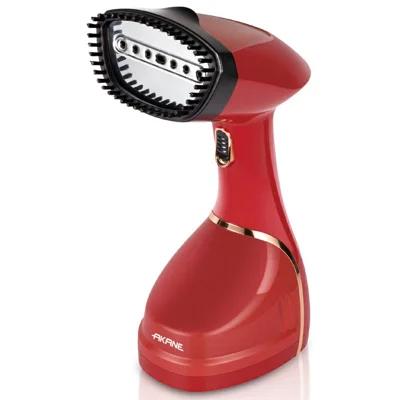 AKANE A.80318 Foldable Garment Steamer Steam Brush Household Iron High Power Electric Iron, EU Plug - Red