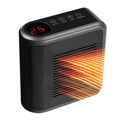 Mini Wall Mounted Space Heater Multifunctional Touch Control Timer Fan Heater for Indoor - US Plug