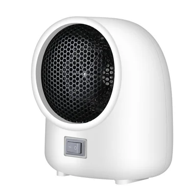 N4 Aquecedor de Ambiente de Mesa 400W 7 Lâminas 36dB Aquecedor Elétrico Silencioso para Casa e Escritório, Tomada UE - Branco