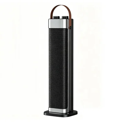 HQN217-22XS Tower Heater 2000W PTC Ceramic Heating 3 Speed Settings Oscillating Electric Space Heater, EU Plug - Black