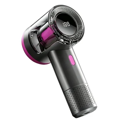 GD62 USB wiederaufladbarer Digitalanzeige-Textilrasierer, rutschfester Griff, 6 Klingen, 1200 mAh, 2,5 W, Flusenentferner – Grau