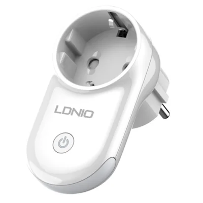 LDNIO SEW1058 Presa Intelligente WiFi 4000W 16A Presa a Muro con Controllo Remoto e Luce LED - Bianco