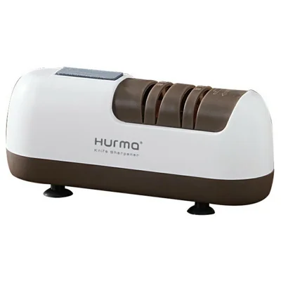 HURMA HM-802 Electric Knife Sharpener 20W USB Rechargeable Diamond Grinding Wheel Kitchen Sharpening Tool - White