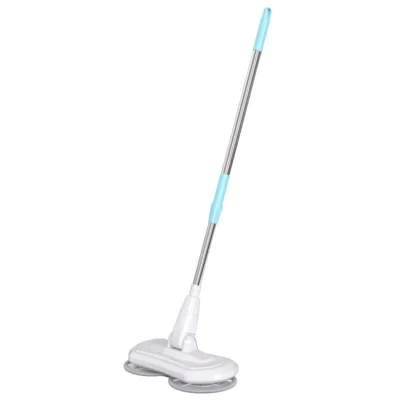 Esfregão Elétrico Sem Fios com Duplo Disco, Pega Telescópica em Aço Inoxidável, Esfregona de Rotação de Alta Velocidade para Limpeza Doméstica