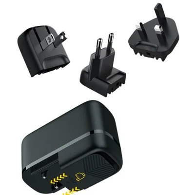 LDNIO Q367 65W Fast Charging GaN 3-Port USB-C PD Charger with Detachable Plug for Travel - Black