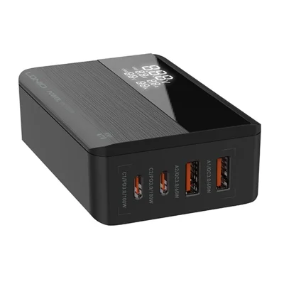 LDNIO A4809C 100W GaN 4-Port Desktop Charger with LED Display for Multi-Device Charging - US Plug