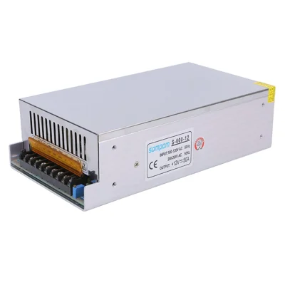 SOMPOM S-600-12 12 فولت 50 أمبير 600 واط مشغل إضاءة شاشة شريط LED محول جهد كهربائي مفتاح طاقة