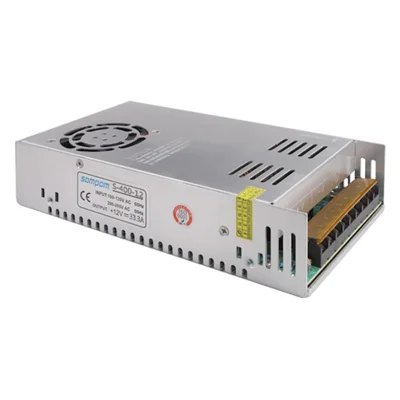 SOMPOM S-400-12 12 فولت 33.3 أمبير 400 واط مشغل شريط LED، محول طاقة كهربائية