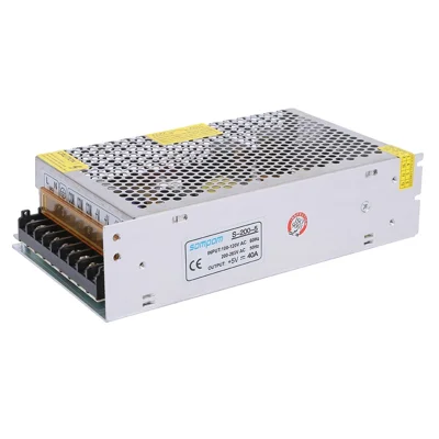 SOMPOM S-200-5 5 فولت 40 أمبير 200 واط محول طاقة إضاءة، مصدر طاقة لشريط LED، مشغل للإضاءة العرض شاشة المراقبة