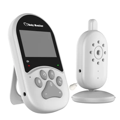 660 2,4-zoll-bildschirm Wireless Babyphongarten-video-babykamera 2-wege-audioüberwachungsgerät Mit Temperaturanzeige - UK Plug