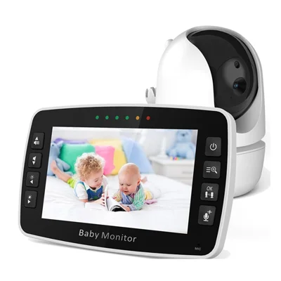 SM43A 4,3-zoll-drahtlosen Video-babypätten-nachtsicht Zwei-wege-intercom-überwachungskamera Mit Temperaturtest - US -stecker
