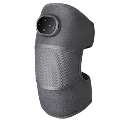 Massageador Elétrico de Joelho KS-6916 com Compressão a Quente de 5 Níveis, Alívio da Dor, Instrumento de Fisioterapia para Joelho / Cotovelo / Ombro - Cinza