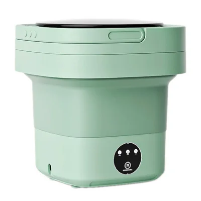 ZHXXJ-001 8L Portátil Lavadora Azul Luz Esterilización Plegable Mini Lavadora para Ropa de Bebé, Ropa Interior - Verde