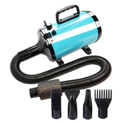YC-C2 Adjustable Temperature and Speed Quick Drying Pet Dog Hair Dryer, US Plug - Blue