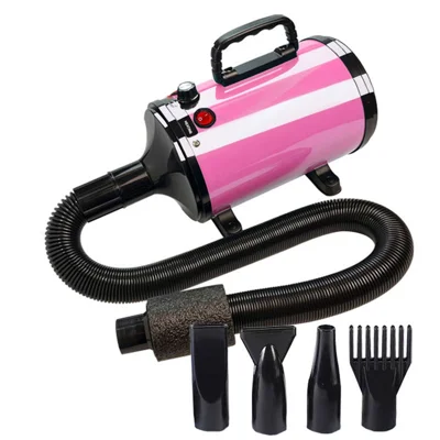 YC-C4 Dog Hair Dryer Adjustable Speed Constant Temperature Pet Blower, EU Plug - Rose