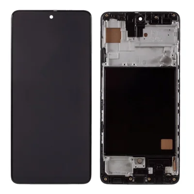 Für Samsung Galaxy A51 4G SM-A515 Grad C LCD-Bildschirm und Digitizer-Baugruppe + Rahmen (TFT-Ausgabe, ohne Fingerabdruck) (ohne Logo) – Schwarz