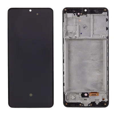 OLED Screen and Digitizer Assembly + Frame Replacement Part (Without LOGO) for Samsung Galaxy A31 SM-A315 - Black