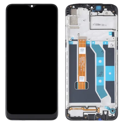 Сборка Сборки C Сборка жк -экрана и Сборка Digitizer + Рама Заменить Часть (без Логотипа) Для Realme 6i