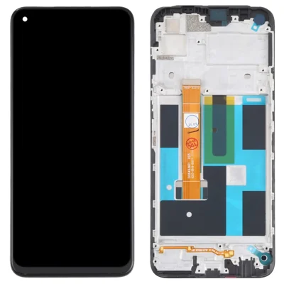Écran AMOLED de qualité OEM Grade S et ensemble numérique + cadre de remplacement pour Realme 7 (Global) 4G RMX2155 / Narzo 20 Pro (sans logo)