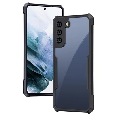XUNDD for Samsung Galaxy S21 FE 5G Anti-wear Phone Cover Bulit-in Airbag Technology Anti-fall Acrylic + TPU Mobile Phone Case with Camera Len Protection