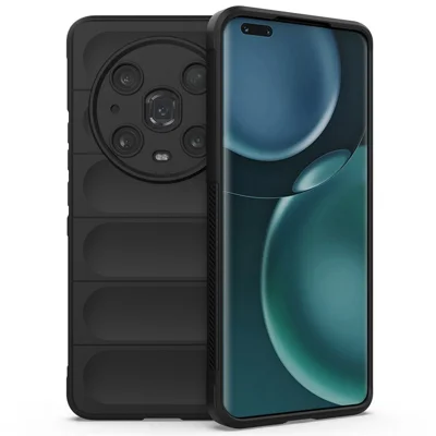 Protection écran Verre Trempé 3D Incurvé Pour Honor Magic 4 Pro - Noir, Compatible Avec Les Coques - Neuf Sous Film