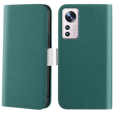 For Xiaomi 12 Lite 5G Candy Color Litchi Texture Phone Case PU Leather Stand Wallet Cover - Green