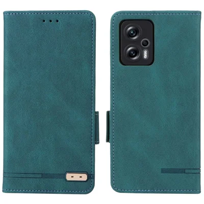 For Xiaomi Redmi Note 11T Pro 5G / Note 11T Pro+ 5G / Poco X4 GT 5G / Redmi K50i 5G Hardware Decor Phone Stand Wallet Case Double Magnetic Clasps PU Leather Cover - Blue