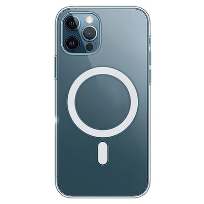 Cover trasparente magnetica per iPhone 14 da 6,1 pollici con design compatibile con MagSafe, custodia ibrida acrilico + TPU