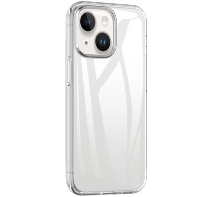 Blød TPU-case til iPhone 14 Pro 6,1 tommer, krystalklar antigelbende, fingerfriksfri telefonbeskyttelse