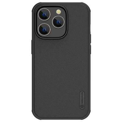 NILLKIN Super Frosted Shield Pro Phone Case for iPhone 14 Pro Max 6.7 inch, Anti-scratch Matte Finish PC Back TPU Frame Hybrid Cover - Black