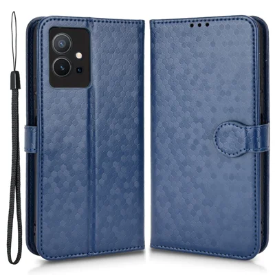 Per Vivo T1 5G / Y75 5G / Y55 5G Drop-a Prova di Folio Flip Telefono Pot Pot Coperthet Povert in Molto Piettura Pechira di Piettura di Piettura - Blu