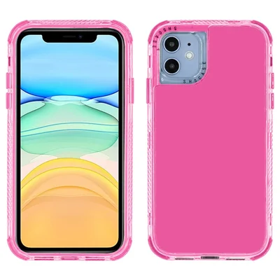 For iPhone 14 Plus 6.7 inch PC+TPU Detachable Protective Case Drop Resistant Phone Cover - Rose
