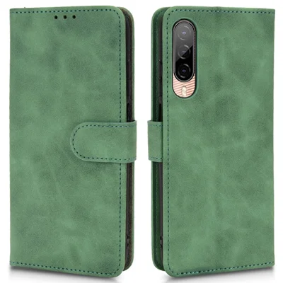 Cover pieghevole in pelle PU resistente alle cadute per HTC Desire 22 Pro 5G con sensazione al tatto della pelle, supporto, portafoglio, custodia per telefono - Verde