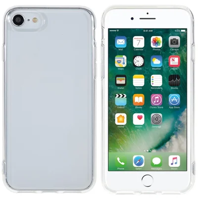 For iPhone 7 / 8 4.7 inch / SE (2020) / SE (2022) 2.0mm Thickness Anti-Drop Back Cover Watermark-Free Transparent TPU Phone Case