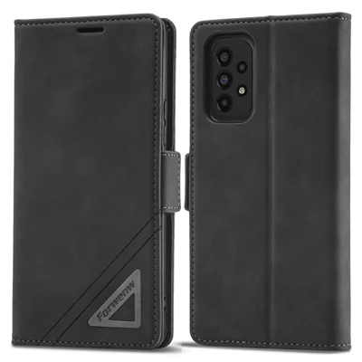 FORWENW F3-Series For Samsung Galaxy A53 5G Full Protection Wallet Style Case Flip PU Leather Mobile Phone Shell with Stand - Black