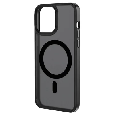 For iPhone 14 Pro Max 6.7 inch Compatible with Magsafe Charging TPU + PC Anti-drop Case Matte Finish Phone Cover - Black