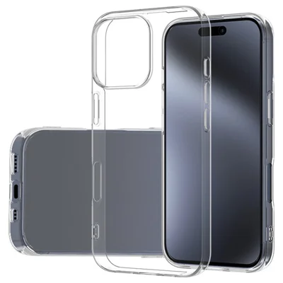 For iPhone 16 Pro Case Ultra Thin Soft TPU Phone Cover HD Transparent