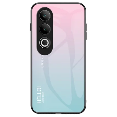 For OnePlus Nord CE4 5G Case Tempered Glass Gradient Color Phone Cover - Gradient Pink Blue
