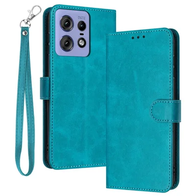 For Motorola Edge 50 Pro 5G Case Calf Texture Leather Stand Wallet Anti-fall Phone Cover - Green