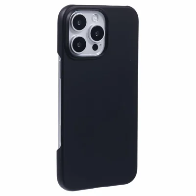 For iPhone 16 Pro Case PC Matte Skin-Touch Antifinger-Print Phone Back Cover - Black