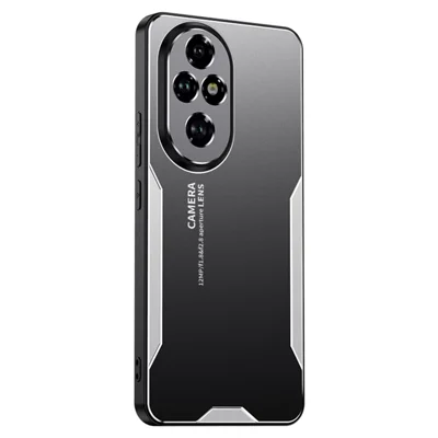 For Honor 200 Pro 5G Protective Case Aluminium Alloy TPU PC Phone Cover - Silver