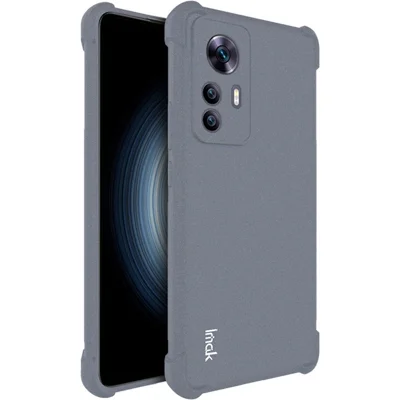IMAK Für Xiaomi Redmi K50 Ultra 5G / 12T 5G Vier-Ecken-Luftkissen-Matt-Handyhülle Stoßfeste Schutz-Soft-TPU-Rückseite - Grau